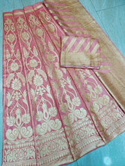 Pure Khaddi Georgette Handloom Banarasi Lehenga - Stitched - The Handlooms