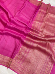 Tussar Georgette Handloom Banarasi Saree - All over kadua work - The Handlooms