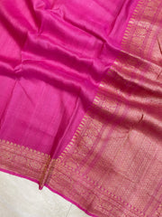 Tussar Georgette Handloom Banarasi Saree - All over kadua work - The Handlooms