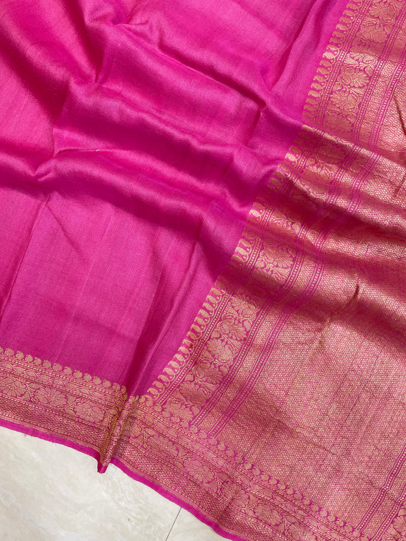 Tussar Georgette Handloom Banarasi Saree - All over kadua work - The Handlooms