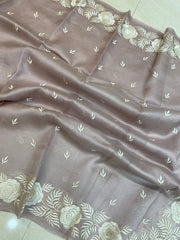 Pure organza Chikankari Handloom Banarasi Saree - The Handlooms