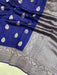 Pure Chiniya Silk Handloom Banarasi Saree - All over kadua motifs - The Handlooms