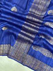 Tussar Georgette Handloom Banarasi Saree - All over kadua work - The Handlooms