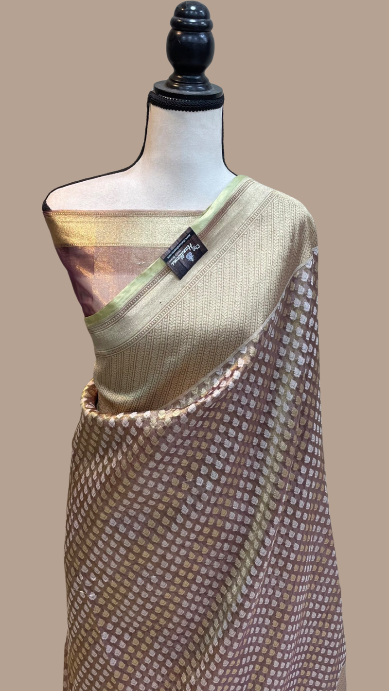 Pure Cotton Banarasi Brocade Handloom Saree - The Handlooms