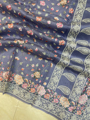 Pure Organza Chikankari Handloom Banarasi Saree - The Handlooms