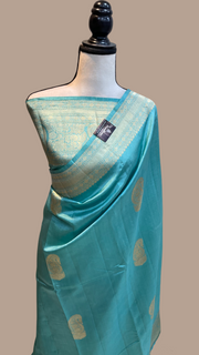 Pure Katan Silk Banarasi Handloom Saree - All over Kadua motifs - The Handlooms