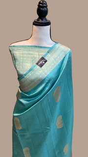 Pure Katan Silk Banarasi Handloom Saree - All over Kadua motifs - The Handlooms