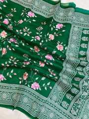 Pure Organza Chikankari Handloom Banarasi Saree - The Handlooms