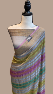 Khaddi Georgette Banarasi Saree -  Antique zari - The Handlooms