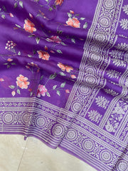 Pure Organza Chikankari Handloom Banarasi Saree - The Handlooms