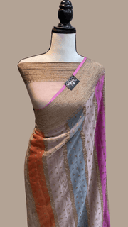 Khaddi Georgette Banarasi Saree -  Antique zari - The Handlooms