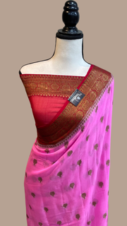 Pure Chiffon Khaddi Banarasi Saree - The Handlooms