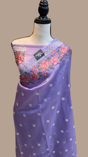 Pure Organza Chikankari Handloom Banarasi Saree - The Handlooms