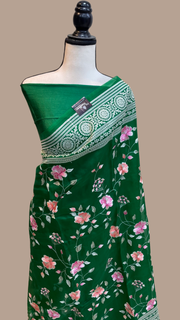 Pure Organza Chikankari Handloom Banarasi Saree - The Handlooms