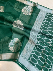 Pure Kora Handloom Banarasi Saree - The Handlooms