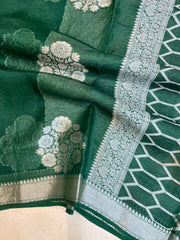 Pure Kora Handloom Banarasi Saree - The Handlooms