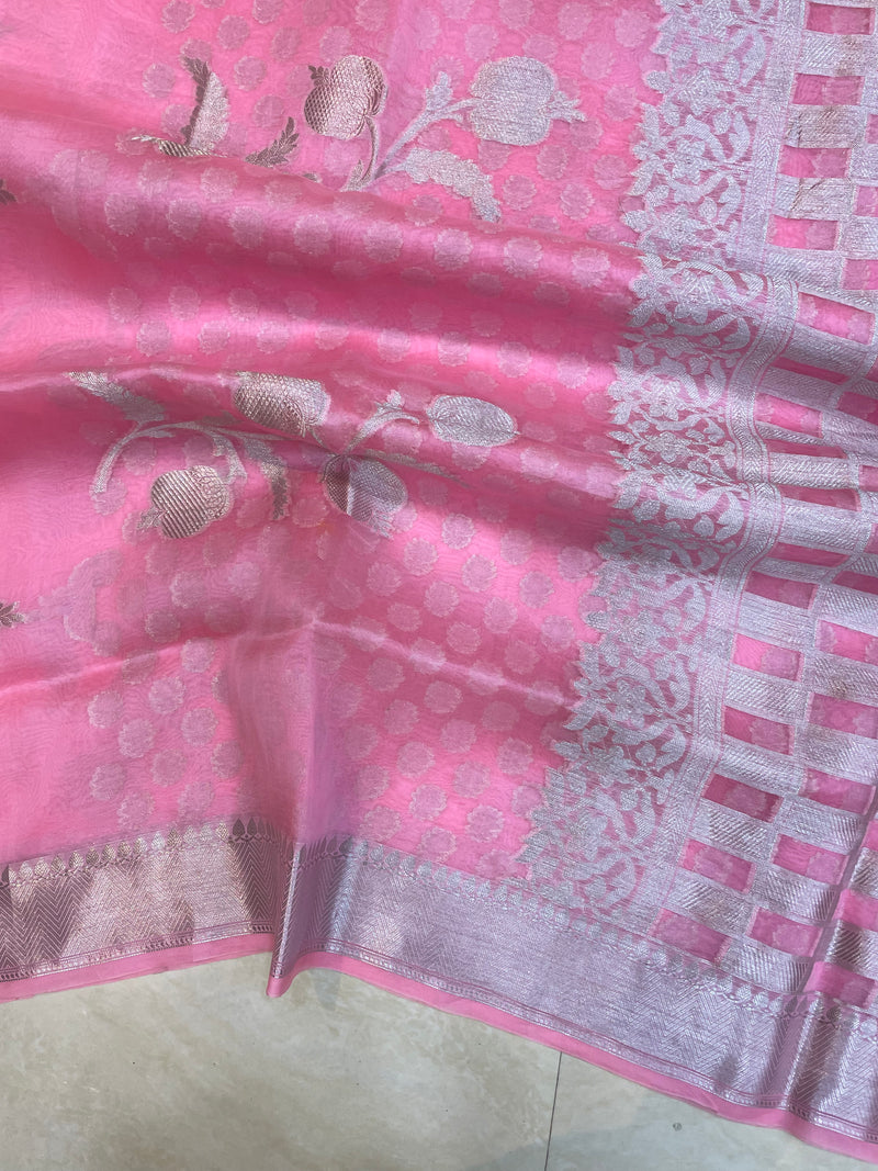 Pure Kora Handloom Banarasi Saree - The Handlooms