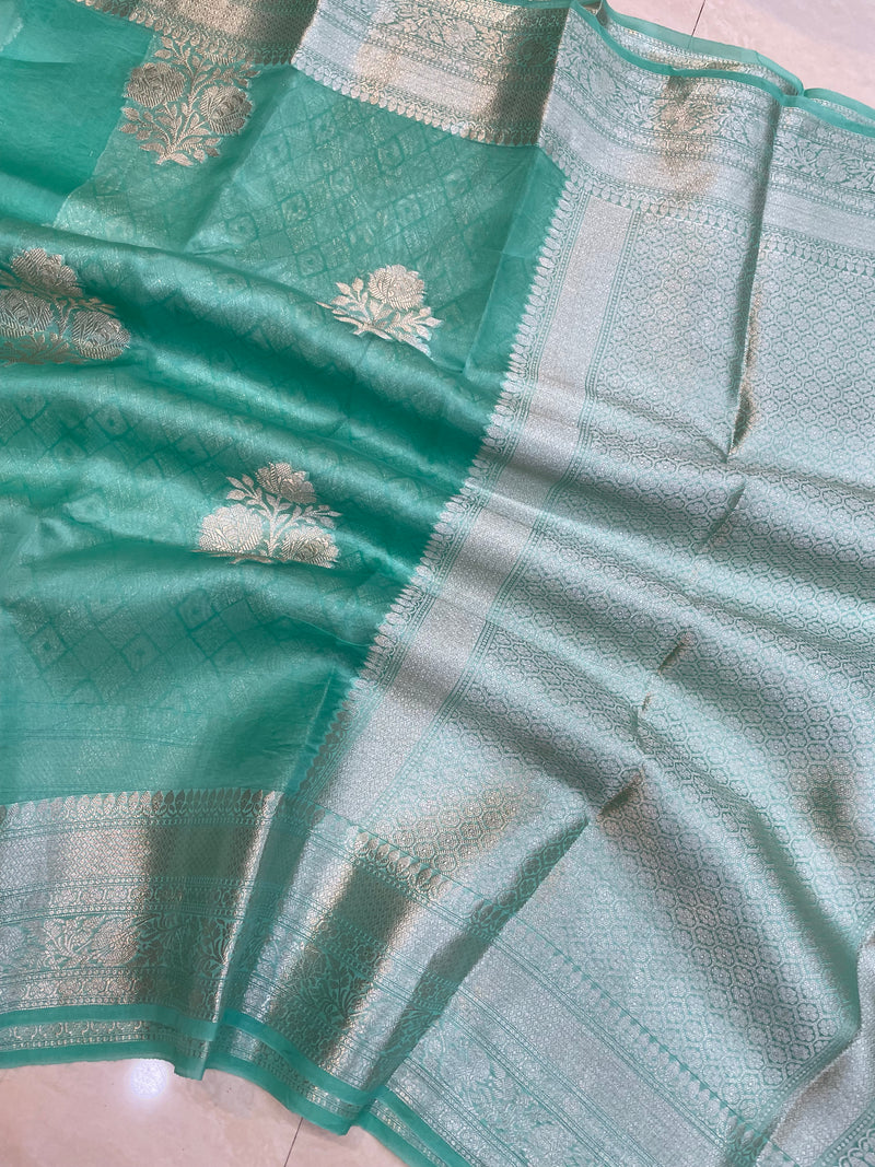 Pure Kora Handloom Banarasi Saree - The Handlooms