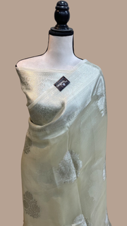 Pure Kora Handloom Banarasi Saree - The Handlooms