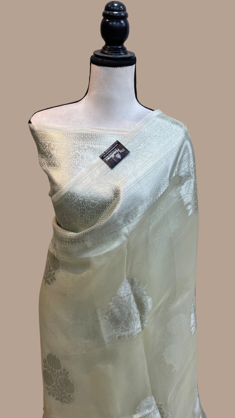 Pure Kora Handloom Banarasi Saree - The Handlooms