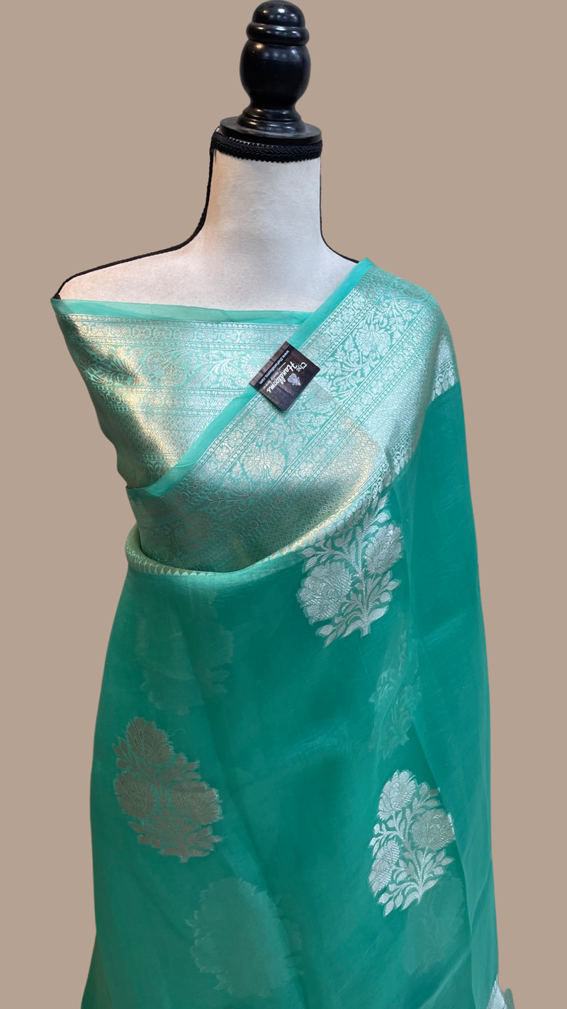 Pure Kora Handloom Banarasi Saree - The Handlooms