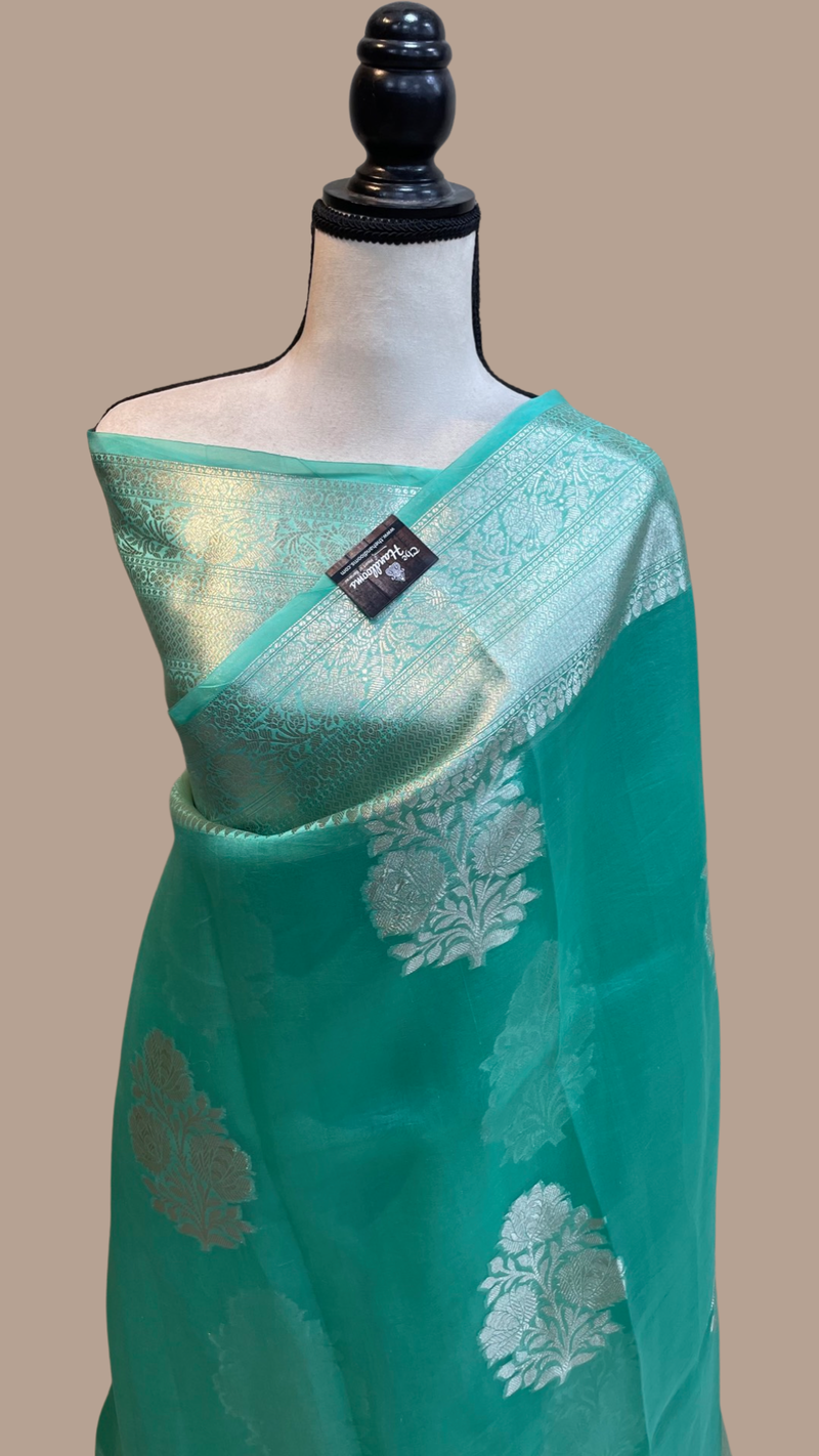 Pure Kora Handloom Banarasi Saree - The Handlooms