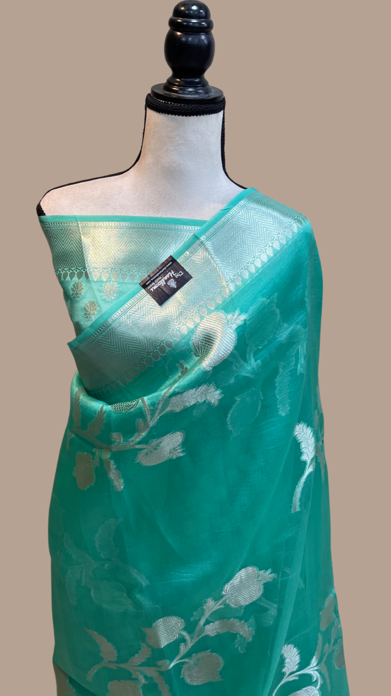 Pure Kora Handloom Banarasi Saree - The Handlooms