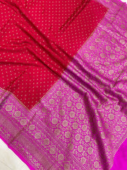 Pure Khaddi Crepe Georgette Banarasi Saree -  Antique zari - The Handlooms