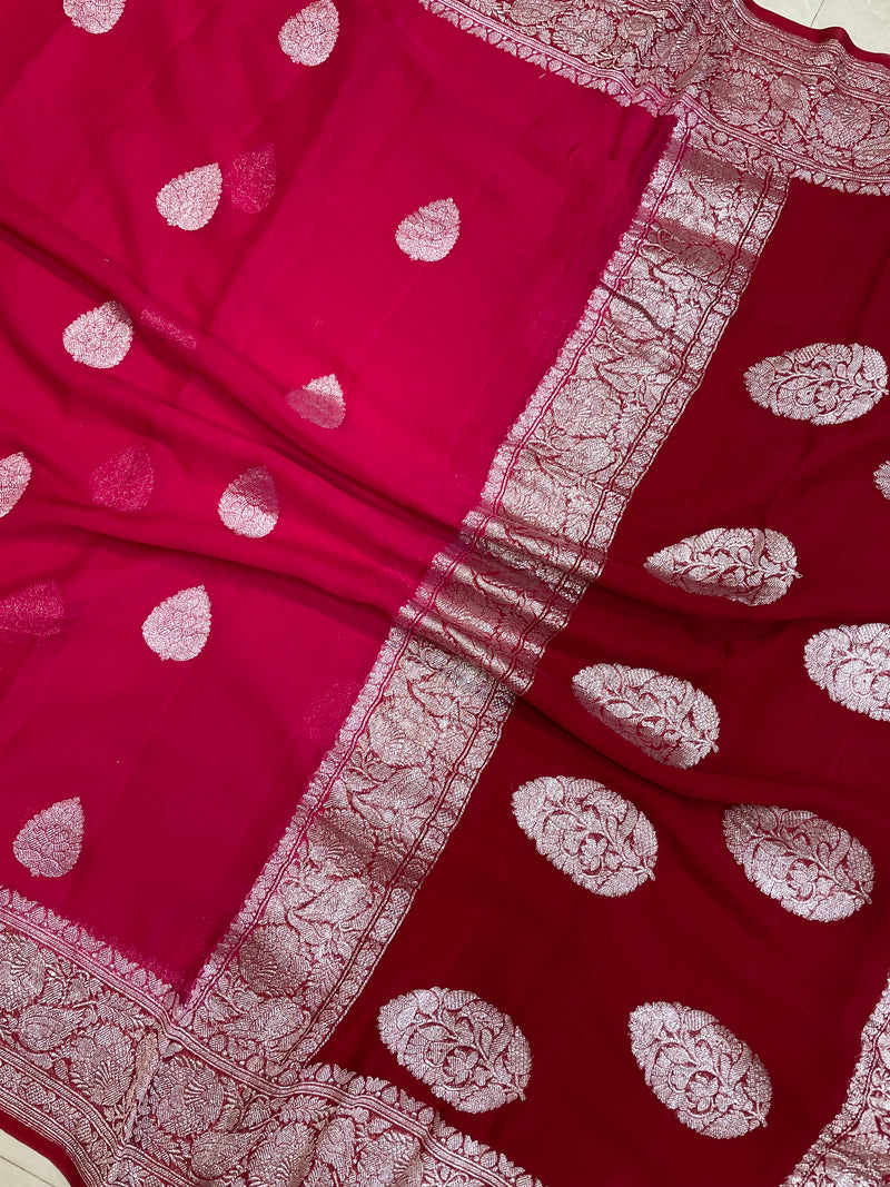 Pure Georgette Banarasi Saree - The Handlooms