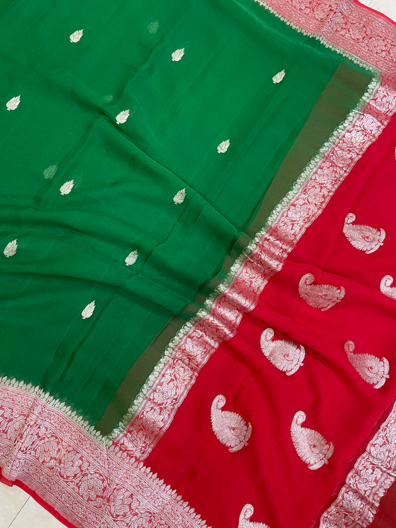 Pure Georgette Banarasi Saree - The Handlooms