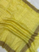 Pure Tussar Georgette Handwoven Dupatta -Gold zari - The Handlooms