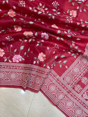 Pure Organza Chikankari Handloom Banarasi Saree - The Handlooms