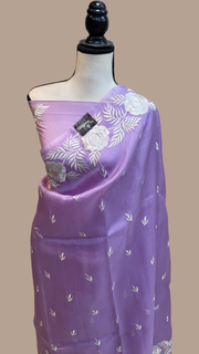 Pure Organza Chikankari Handloom Banarasi Saree - The Handlooms