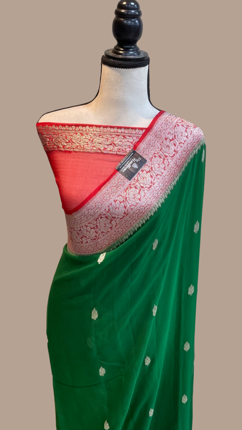 Pure Georgette Banarasi Saree - The Handlooms