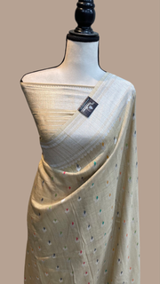 Tussar Georgette Handloom Banarasi Saree - Paithani Border - The Handlooms