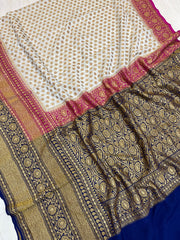 Khaddi Georgette Banarasi Saree -  Antique zari - The Handlooms