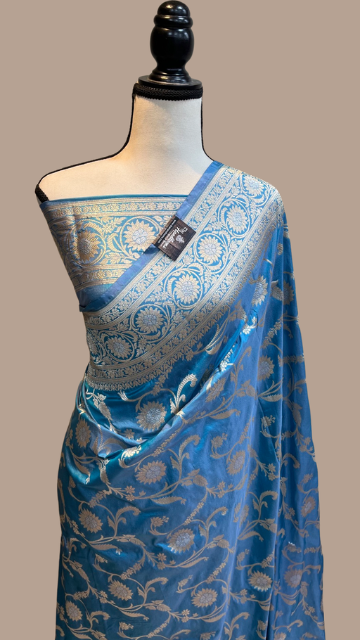 Pure Katan Silk Banarasi Handloom Saree - All Over Sona Roopa Work - The Handlooms