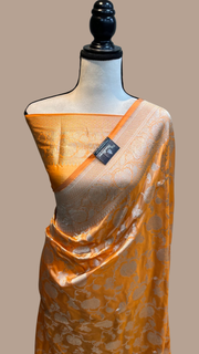 Pure Katan Silk Banarasi Handloom Saree - All Over Jaal Work - The Handlooms