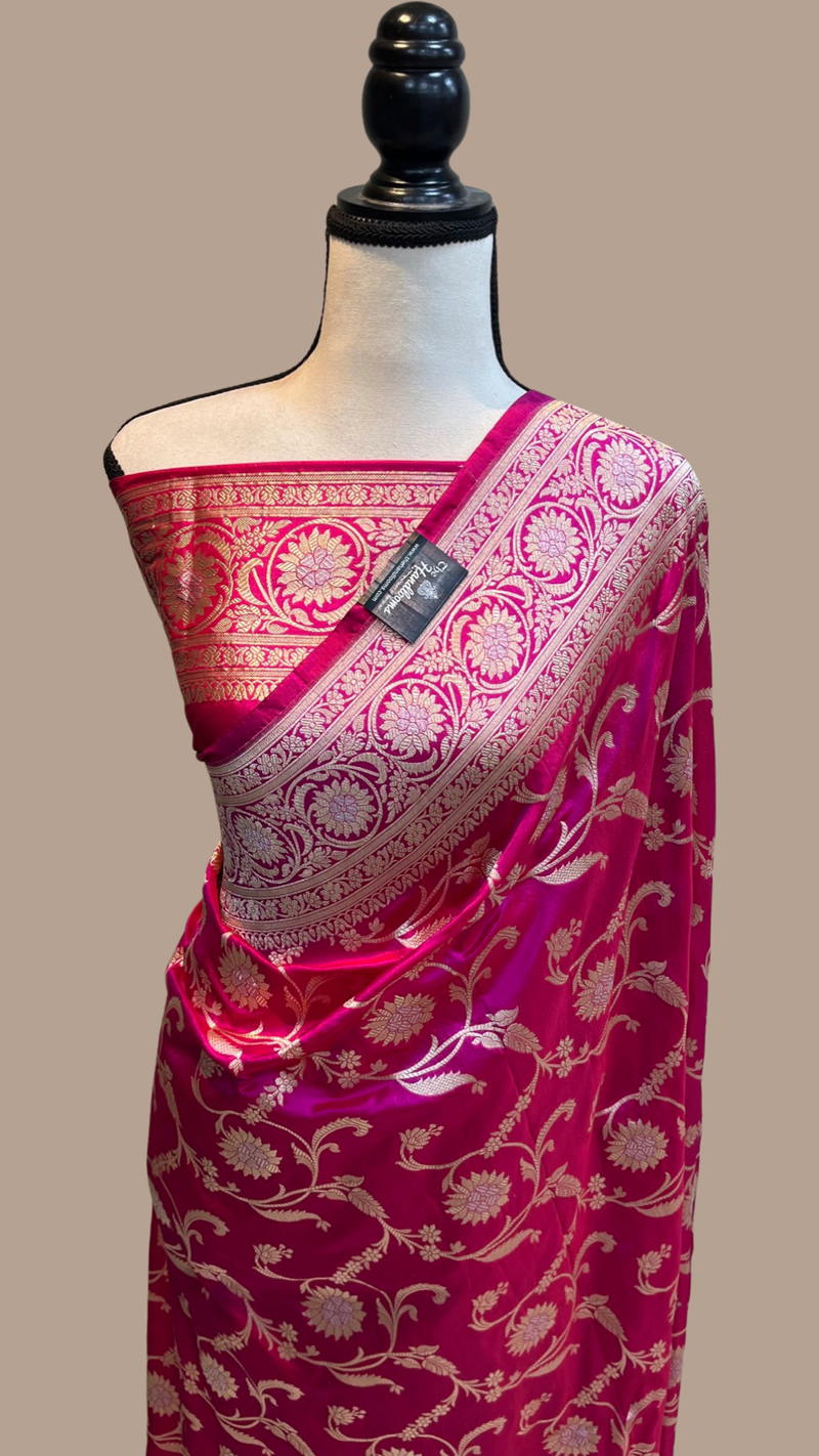 Pure Katan Silk Banarasi Handloom Saree - All Over Sona Roopa Work - The Handlooms