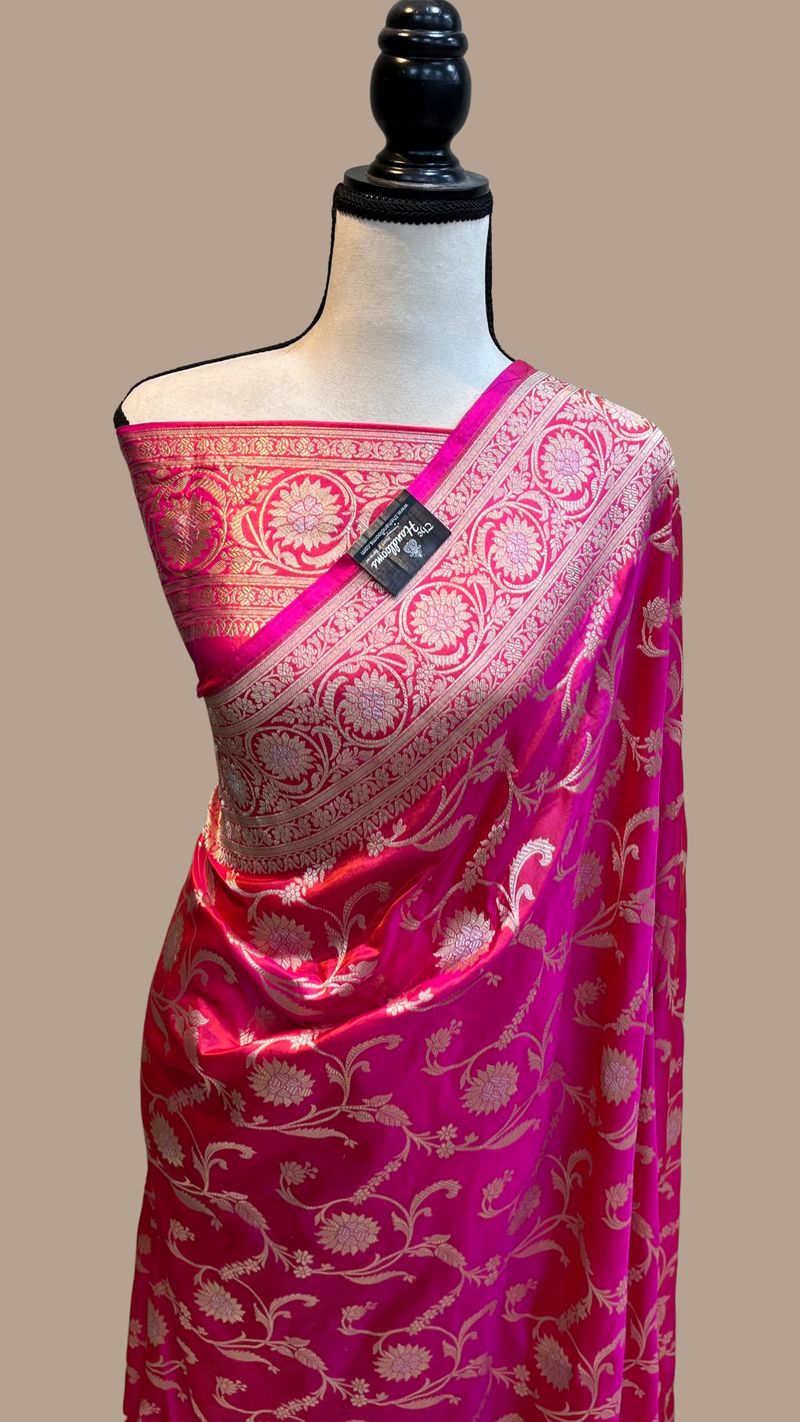 Pure Katan Silk Banarasi Handloom Saree - All Over Sona Roopa Work - The Handlooms