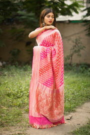 Khaddi Georgette Handloom Banarasi Saree - The Handlooms