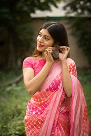 Khaddi Georgette Handloom Banarasi Saree - The Handlooms