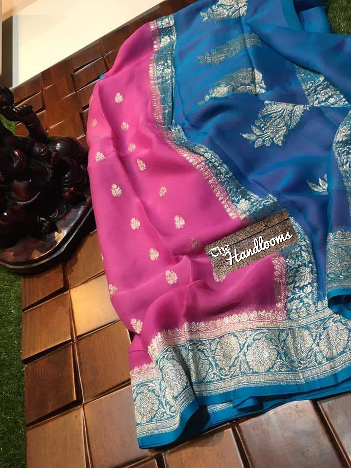 Pure Georgette Banarasi Saree - The Handlooms