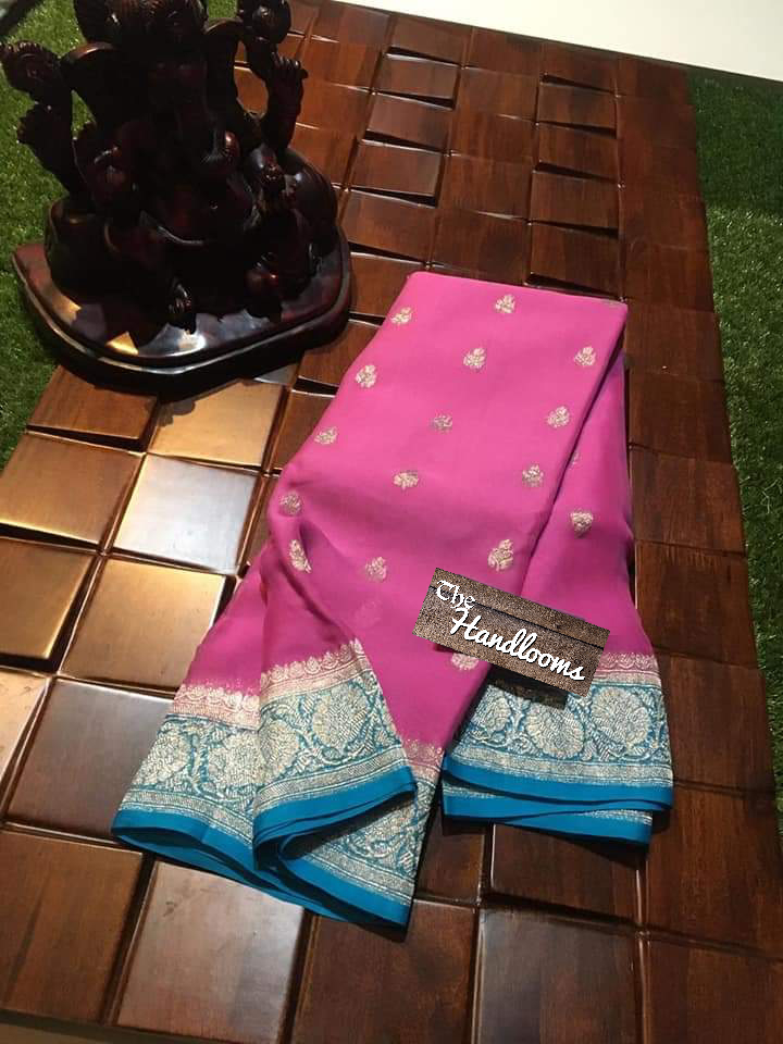 Pure Georgette Banarasi Saree - The Handlooms