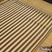 Pure Tissue Reshmi zari Stripe Banarasi Saree - The Handlooms