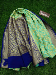 Khaddi Georgette Handloom Banarasi Saree - The Handlooms