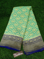 Khaddi Georgette Handloom Banarasi Saree - The Handlooms