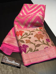 Pure Chiffon Khaddi Banarasi Saree - The Handlooms