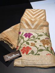 Pure Chiffon Khaddi Banarasi Saree - The Handlooms