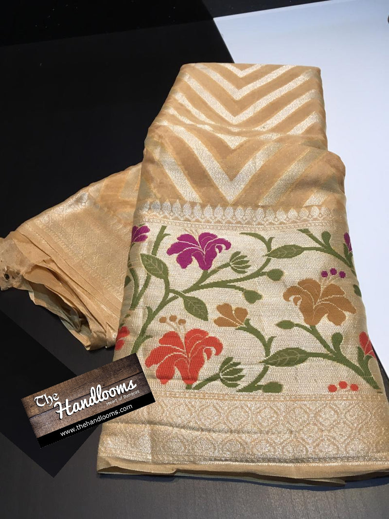 Pure Chiffon Khaddi Banarasi Saree - The Handlooms